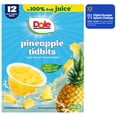 thumbnail image 1 of Dole Fruit Bowls Pineapple Paradise Tidbits in 100% Fruit Juice, 4 oz Cups (12 Pack), 1 of 11