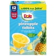 thumbnail image 1 of Dole Fruit Bowls Pineapple Paradise Tidbits in 100% Fruit Juice, 4 oz Cups (12 Pack), 1 of 10