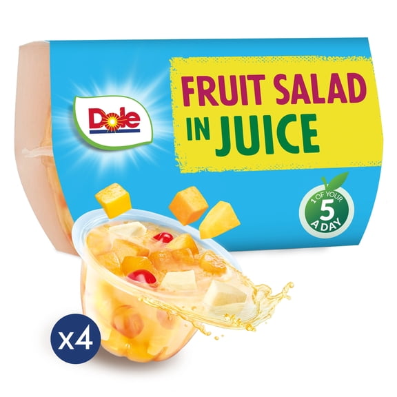 Dole Fruit Salad With Cherry 4X113g, Imported from Britain