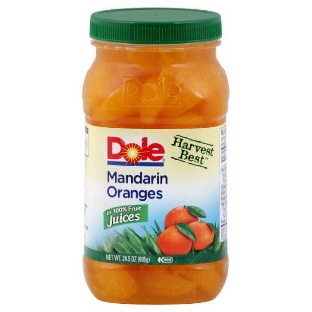 Dole Harvest Best Fruit In 100% Fruit Juice 23.5Oz Jar (Pack Of 4) Choose Flavor Below (Mandarin Orange Segments)
