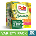 thumbnail image 1 of Dole Lemonade Variety Powder Mix, Tropical, Classic, & Strawberry, 30 Pack, 1 of 9