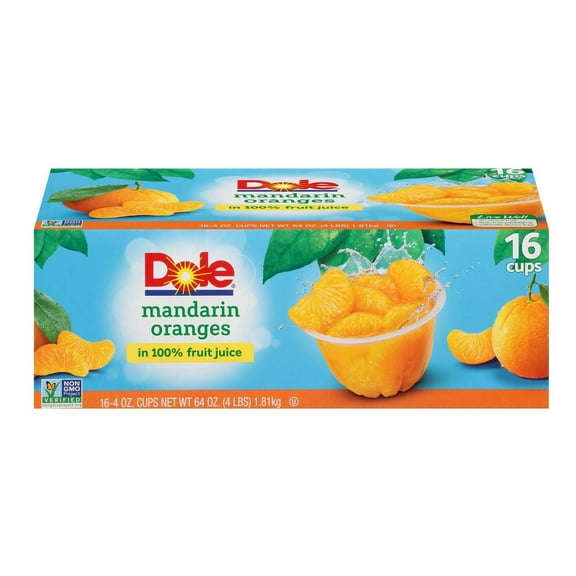 Dole Mandarin Oranges Cup, 4 oz, 16 Count