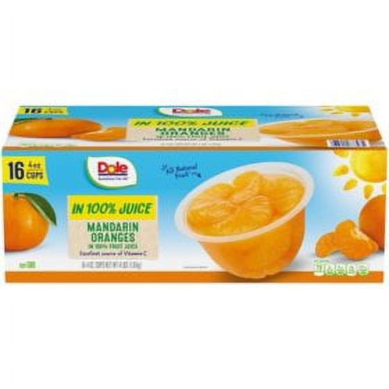 Dole Mandarin Oranges in 100% Fruit Juice, 4 oz., 16 count.pack of 2