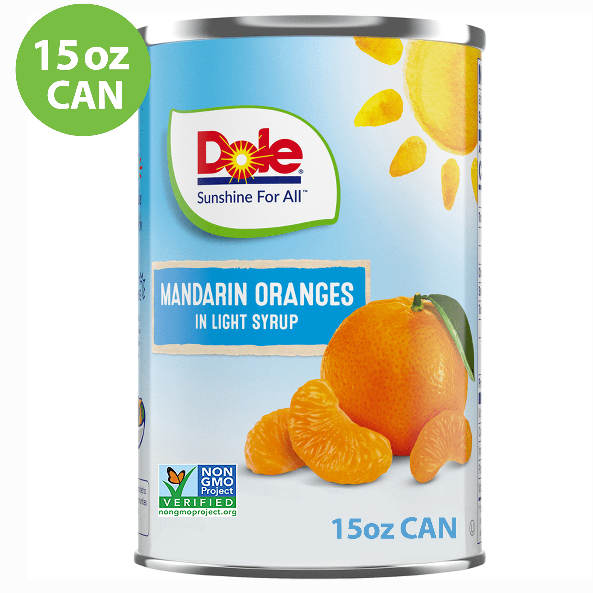 Dole Mandarin Oranges in Light Syrup, 15 oz Can
