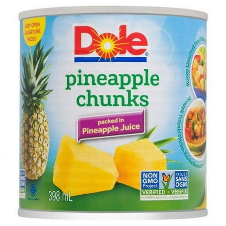 Dole Pineapple Chunks in Pineapple Juice 398ml (14 fl oz) | Sweet Tropical Fruit