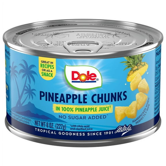 Dole Pineapple Chunks 8 oz (Pack of 4)