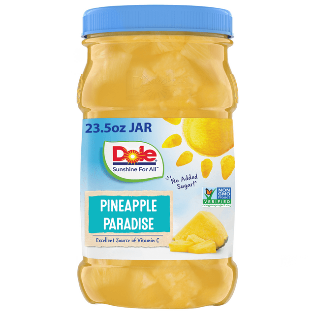 Dole Pineapple Chunks in 100% Fruit Juice, 23.5 oz Jar
