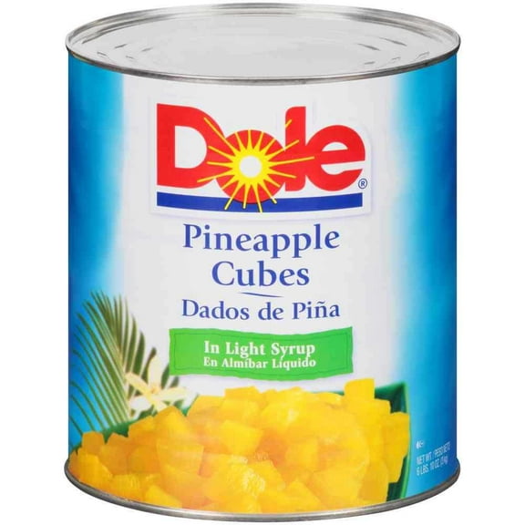 Dole Pineapple Cubes In Light Syrup, 106 Ounce - 6 per case.