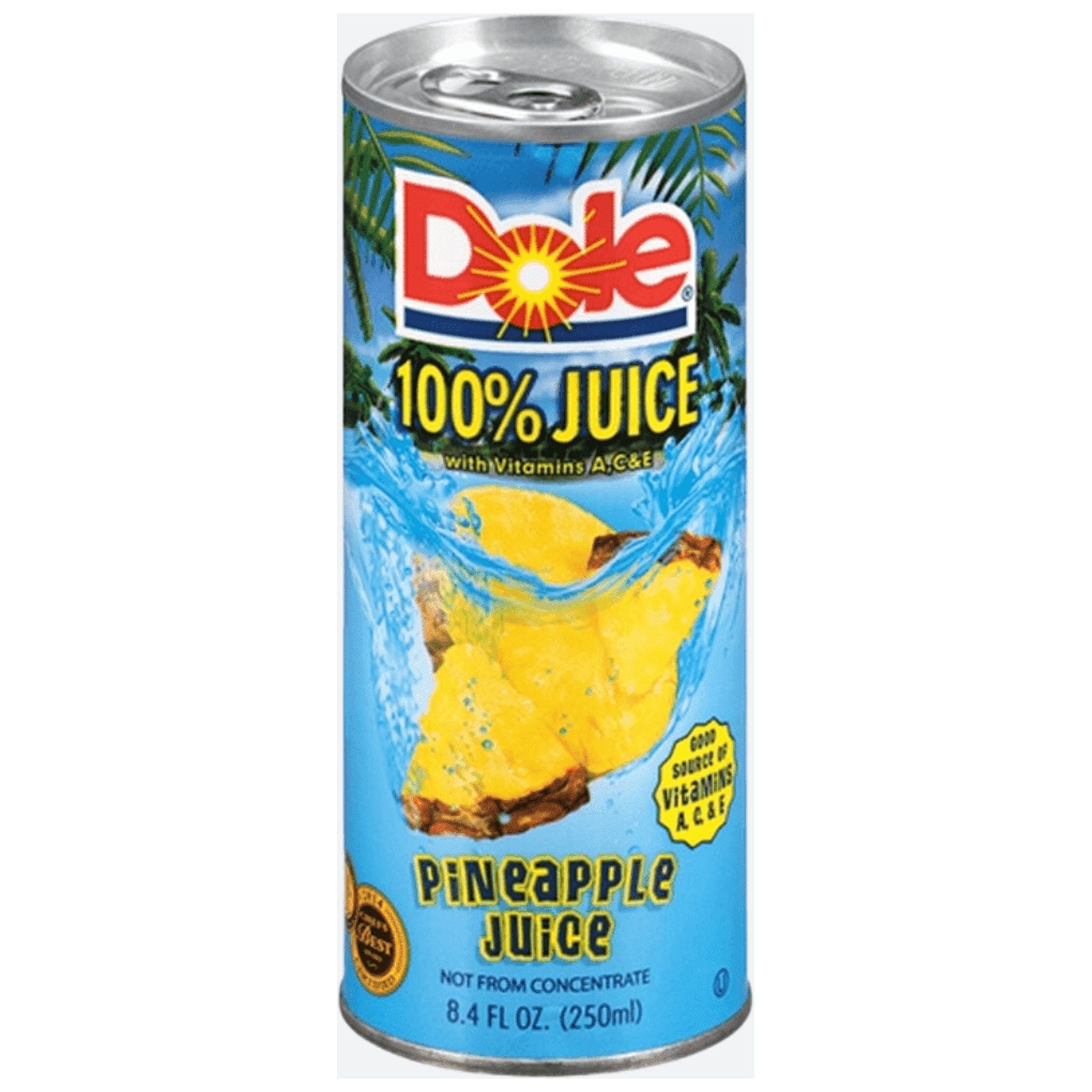 Dole Pineapple Juice Oz Dole 100% Pineapple Juice, 100% With Added ...