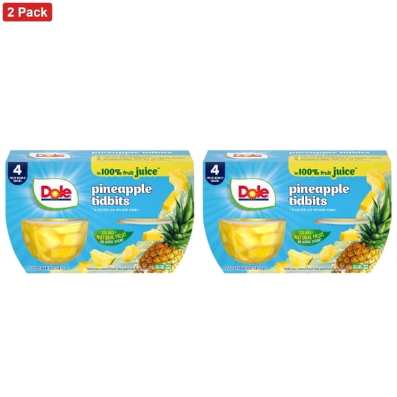 Dole Pineapple Paradise Tidbits Fruit Cups - 16oz/4ct