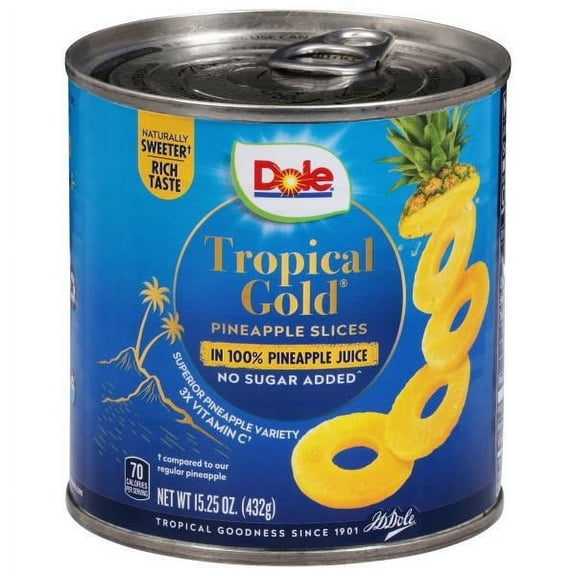 Dole Pineapple Slices 15.25 oz (Pack of 6)