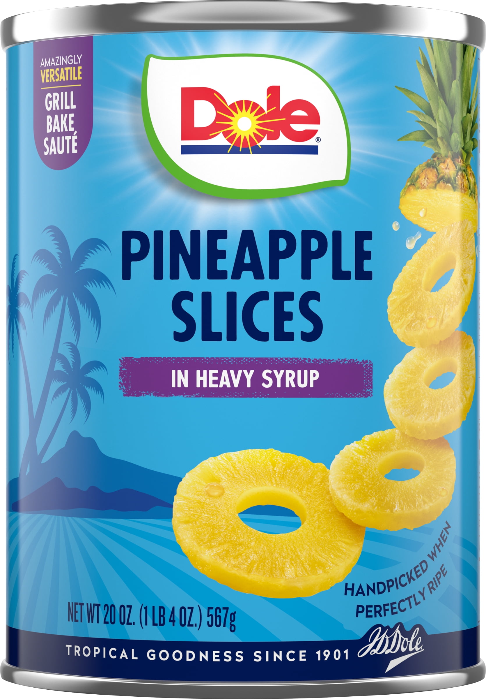 Dole Pineapple Slices in Heavy Syrup, 20 oz Can