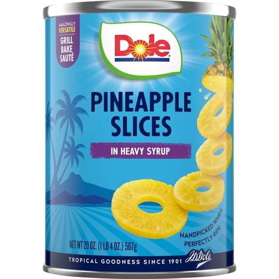 Dole Pineapple Slices in Heavy Syrup, 20 oz Can