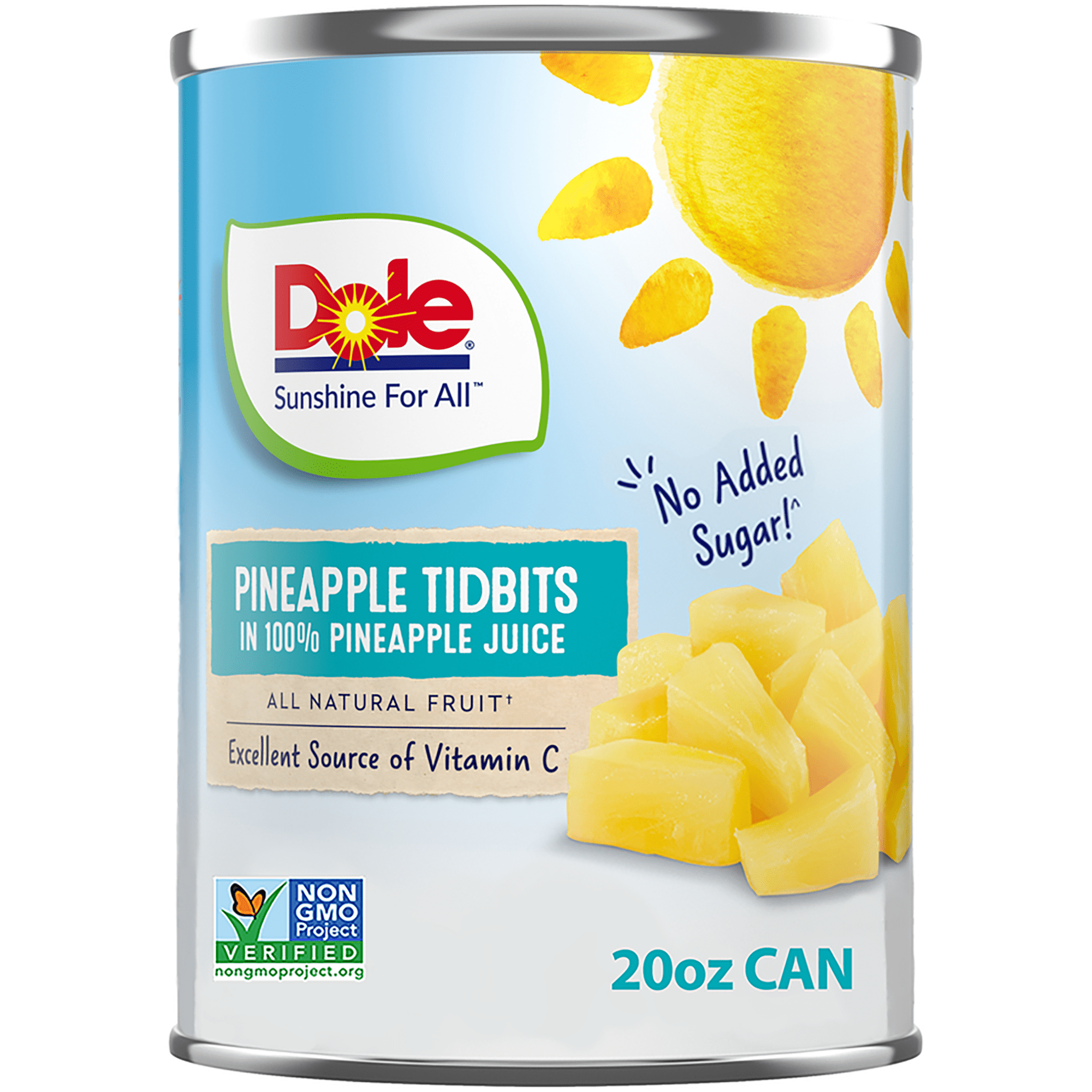 Dole Pineapple Tidbits in 100% Fruit Juice, 20 oz Can - Walmart.com