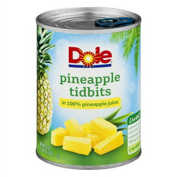 Dole Pineapple Tidbits in 100% Pineapple Juice (Pack of 12)