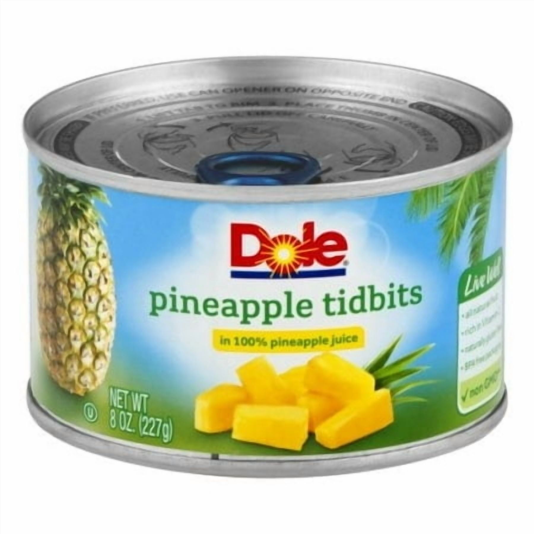 Dole Pineapple Tidbits in 100% Pineapple Juice (Pack of 6)
