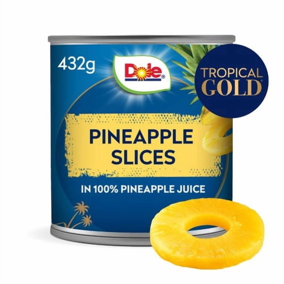 Dole Pineapple slices in juice cans 432g, British Import (Pack of 3)
