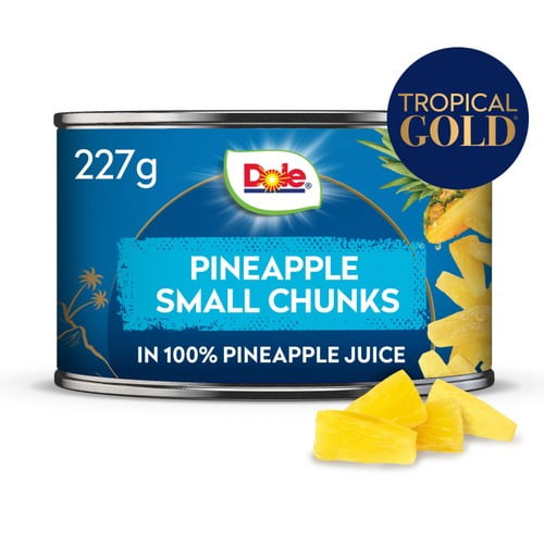 Dole Pineapple small chunks in juice cans 227g, British Import (Pack of 3)