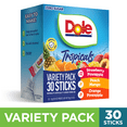 thumbnail image 1 of Dole Powder Drink Mix Variety Pack, Tropical, Peach Mango & Strawberry Pineapple, Sugar-Free, 30 Ct, 1 of 7