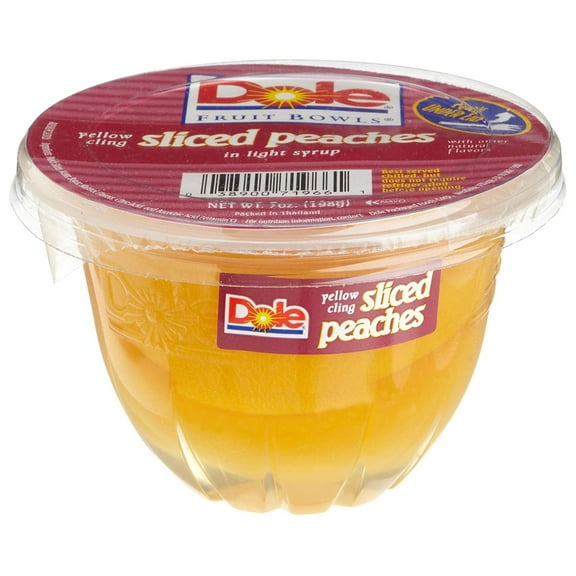 Dole Sliced Peach in 100% Juice, 7-Ounce Cups [Pack of 12]