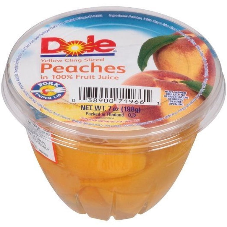 Dole Packed Food: Gluten-Free Sliced Peach in Light Syrup, 7 Ounce
