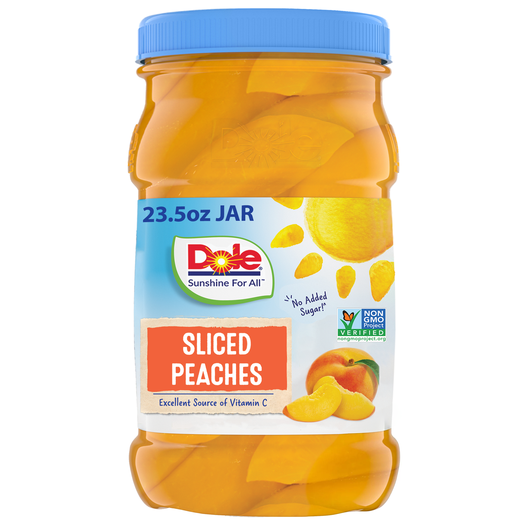Dole Sliced Peaches in 100% Fruit Juice, 23.5 oz Jar - image 1 of 12
