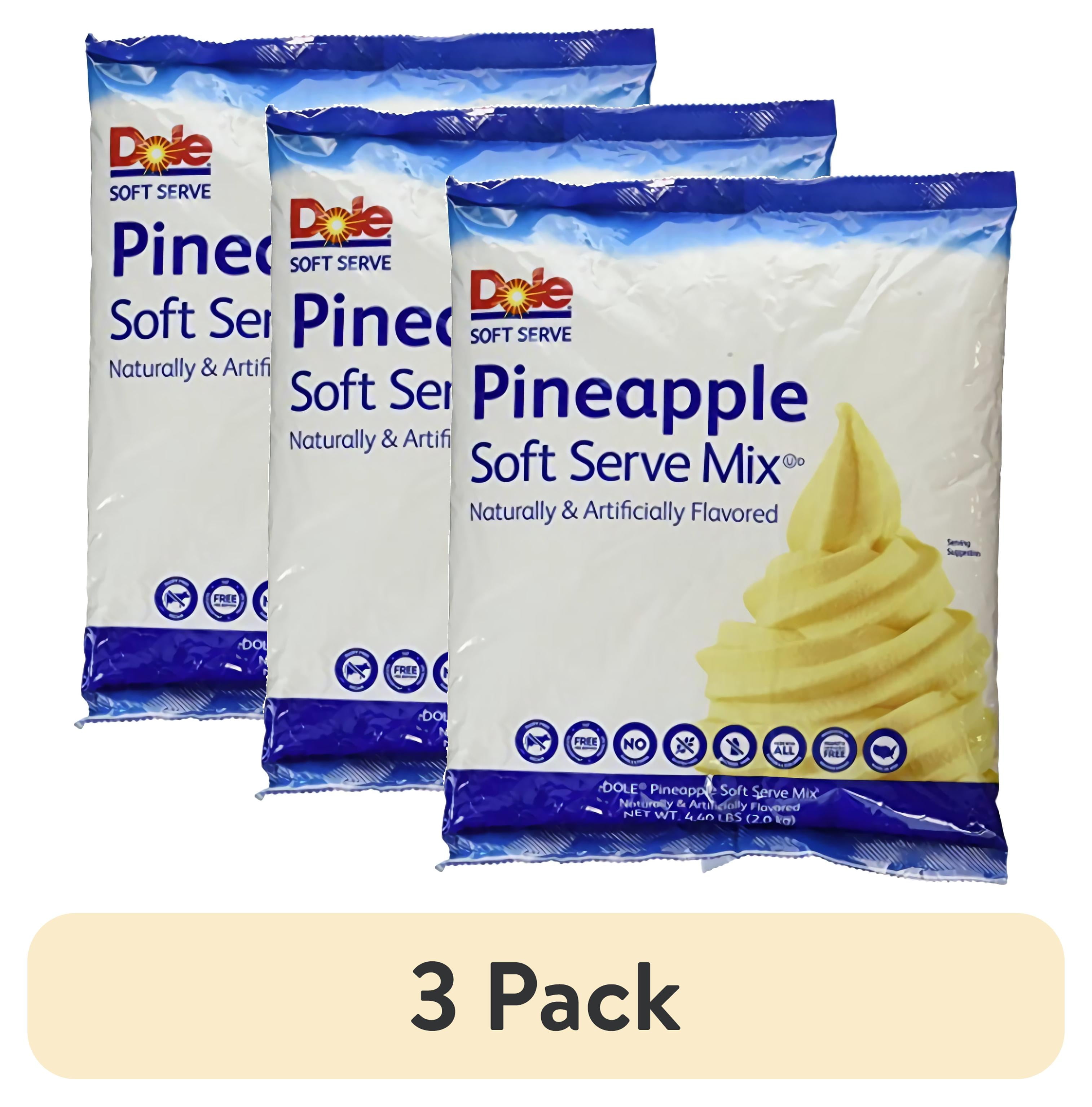 (3 pack) Dole Soft Serve Mix 4.75 Pound, pineapple, 70.4 Ounce