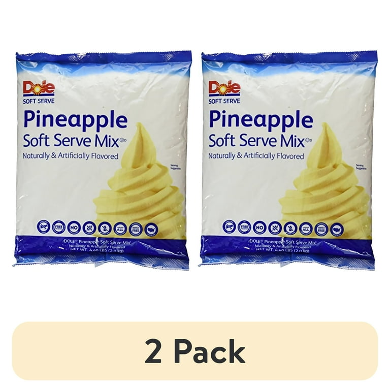 2 pack Dole Soft Serve Mix Pineapple Flavor 4.75 lbs 70.4 oz