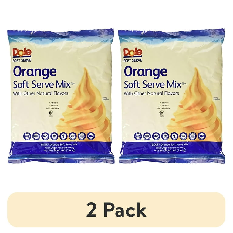 2 pack Dole Soft Serve Mix Orange 4.40 Pound Walmart