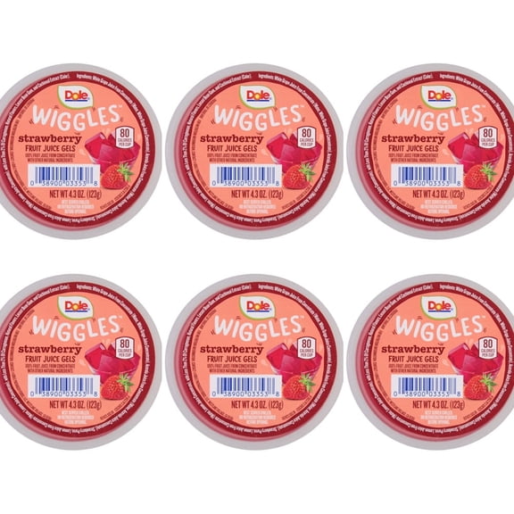 Dole Strawberry Wiggles Fruit Juice Gels 4.3 oz (6-pack)