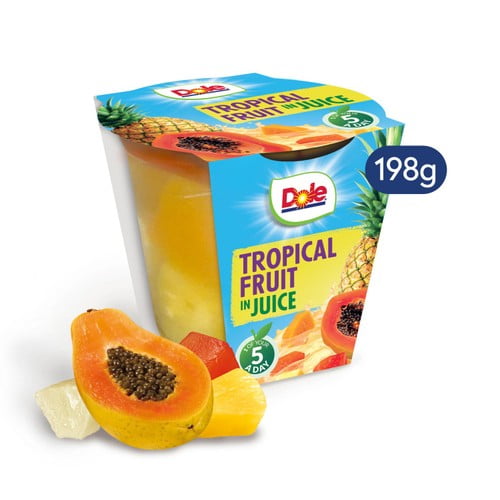 Dole Tropical Fruit In Juice Fruit Pot 198g, British Import (Pack of 3)