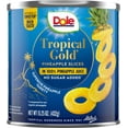 thumbnail image 1 of Dole Tropical Gold Pineapple Slices in 100% Pineapple Juice, 15 oz Can, 1 of 15