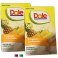 thumbnail image 1 of Dole Tropical Lemonade Drink Mix Pack of 2, Sugar-Free Powdered Beverage Water Refreshment Hydration Gymn Sports Outdoor Drinks, 12 Total Servings Packets w/ 2 Snoep in Beperkte Oplage, 1 of 7