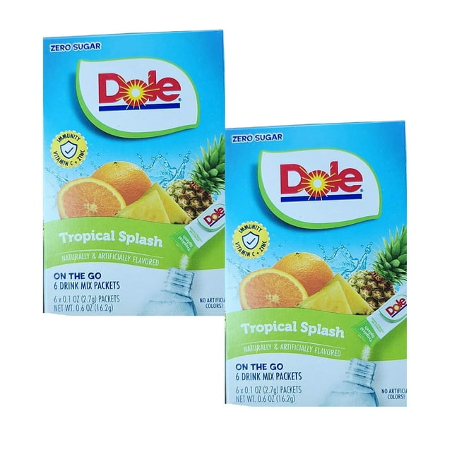 Dole Tropical Splash Orange Pineapple Flavored On the Go Drink Mix