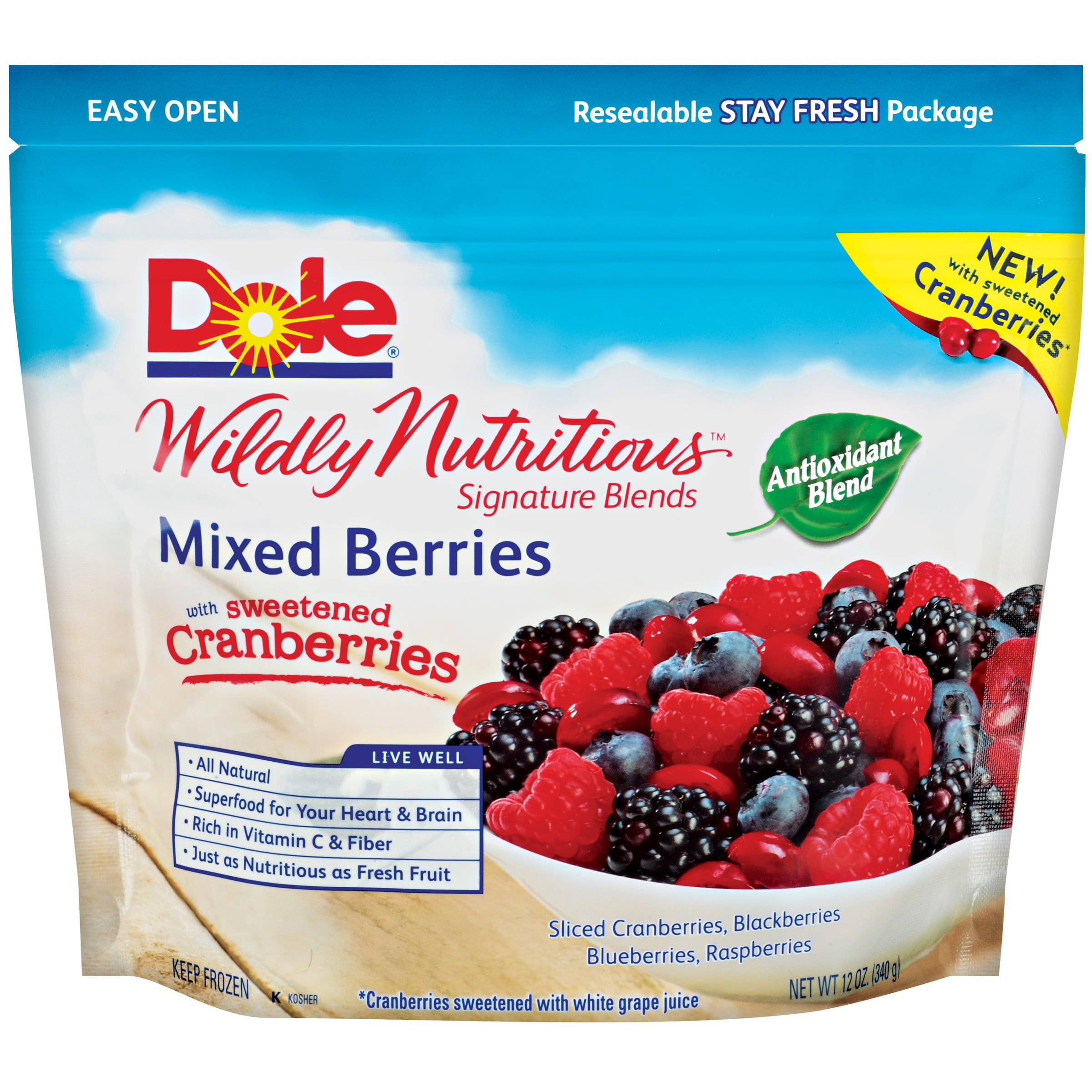 Dole Wildly Nutritious Mixed Berries 12 Oz Stand Up Bag