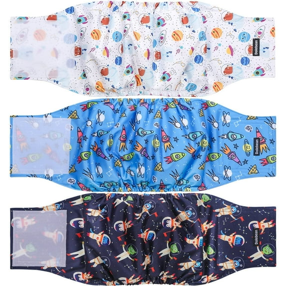 Dolebean Dog Diapers Male Puppies Belly Bands Reusable Wraps L