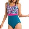 thumbnail image 1 of Dolfin Aquashape Women's Color Block Moderate Scoop Back Swimsuit in Ibiza, Size 16, 1 of 2