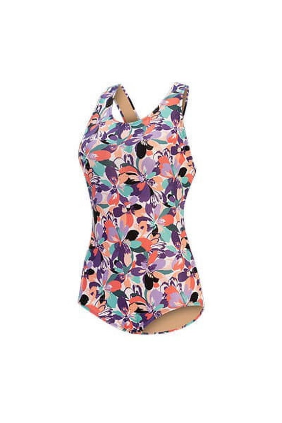 Aquashape Women's Wanderlust Conservative Lap Suit One Piece Swimsuit