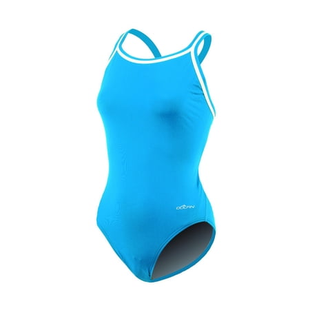 Dolfin Girls' Solid DBX Back Swimsuit