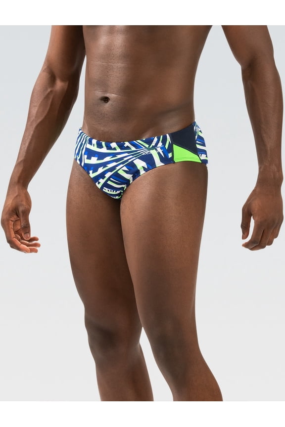 Men's Print Color Block Racer - Atomic Atomic Blue/Green 34