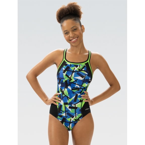 Dolfin Reliance Women's Molten Blue DBX Back One Piece Swimsuit