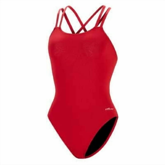 Dolfin Reliance Women's Red Double X Back One Piece Swimsuit