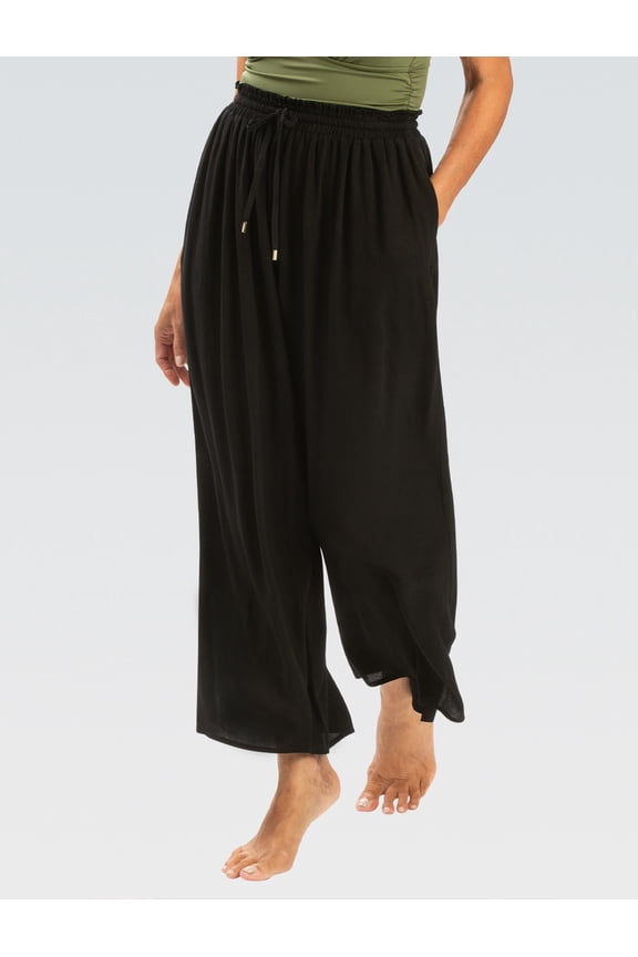 Solid Palazzo Pant Cover Up