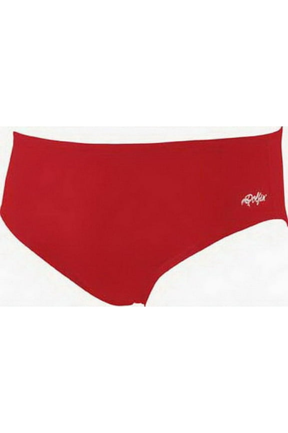 Solid Racer Men's Brief Swimsuit in Red Size 26