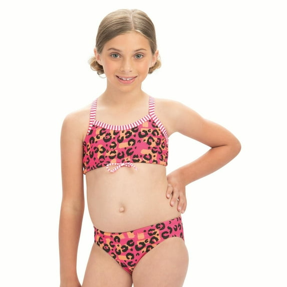Dolfin Uglies Girls Print 2-Piece in Rawr, Size 10