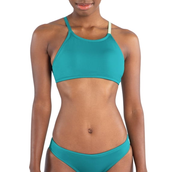 Dolfin Uglies Revibe Solid Crop Bikini Top in Jade