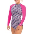 thumbnail image 1 of Dolfin Uglies Womens Print Long Sleeve Rash Guard in Candy Mountain, 1 of 2