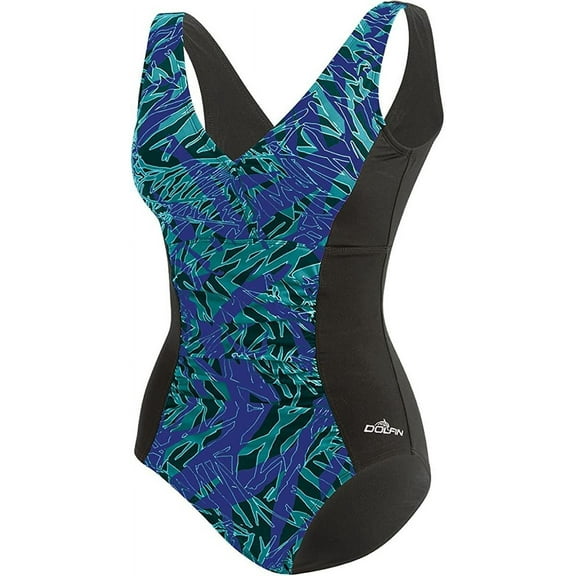 Dolfin V-Neck Printed Front Panel Suit