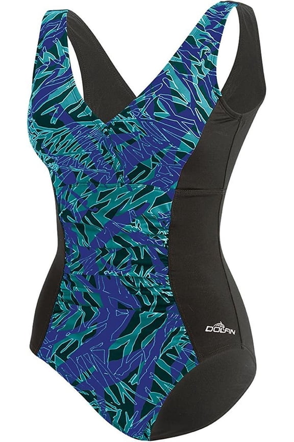 V-Neck Printed Front Panel Suit