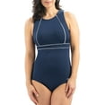 thumbnail image 1 of Dolfin Women's Aquashape High Clasp Neck Back One Piece Swimsuit, 1 of 1